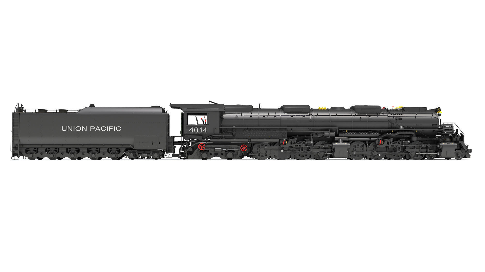Steam Locomotive Big Boy Train 3D model_8