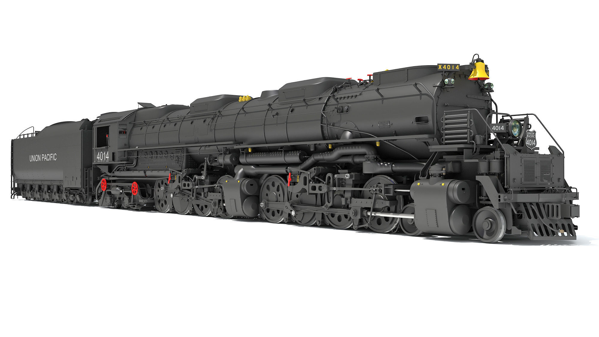 Steam Locomotive Big Boy Train 3D model_10