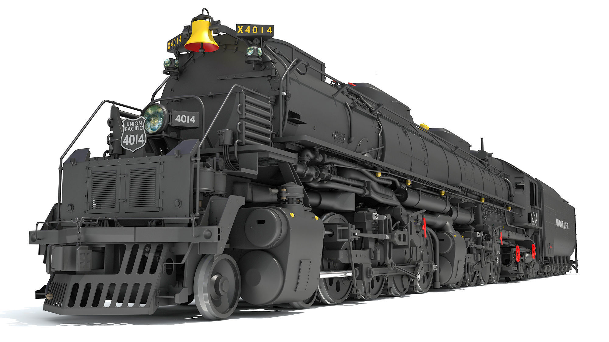 Steam Locomotive Big Boy Train 3D model_12