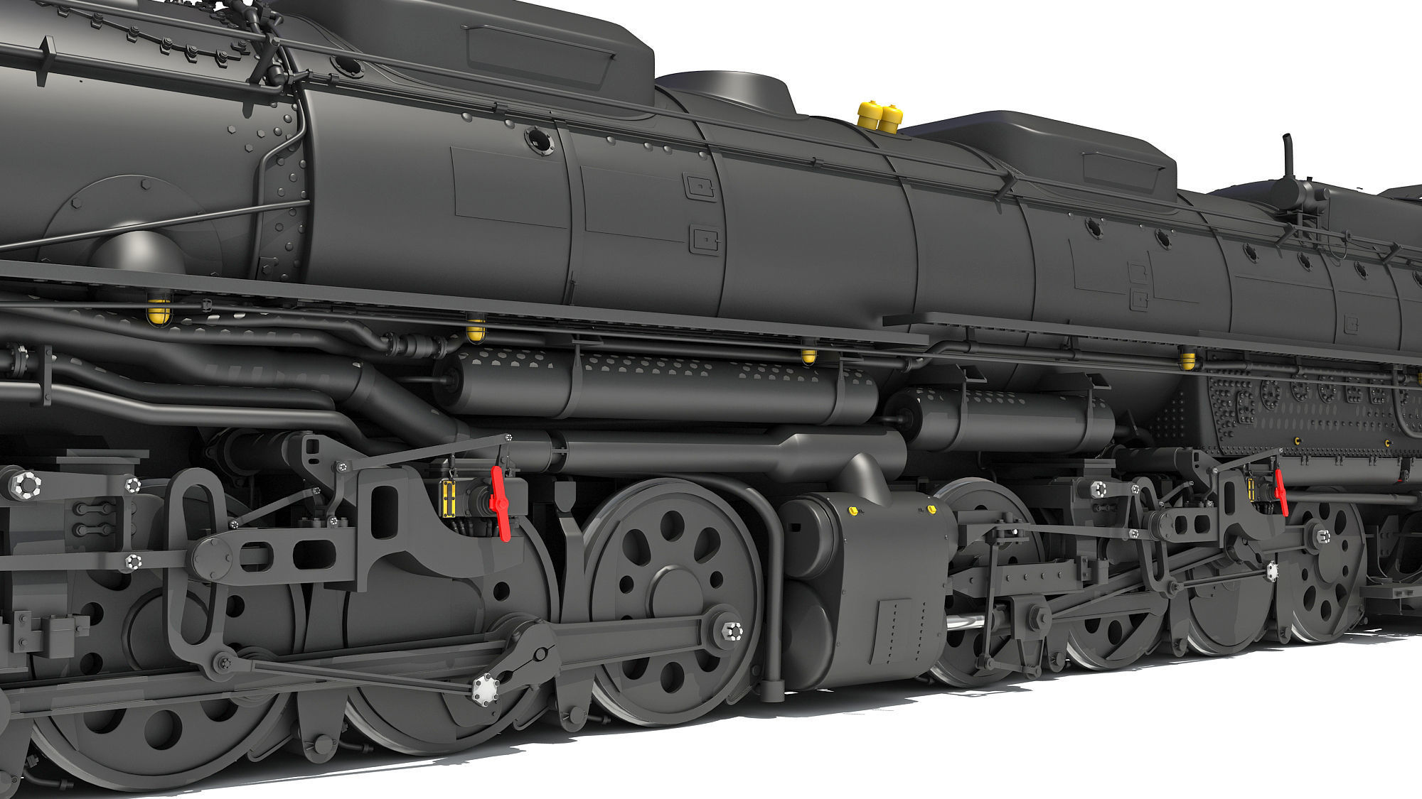 Steam Locomotive Big Boy Train 3D model_14
