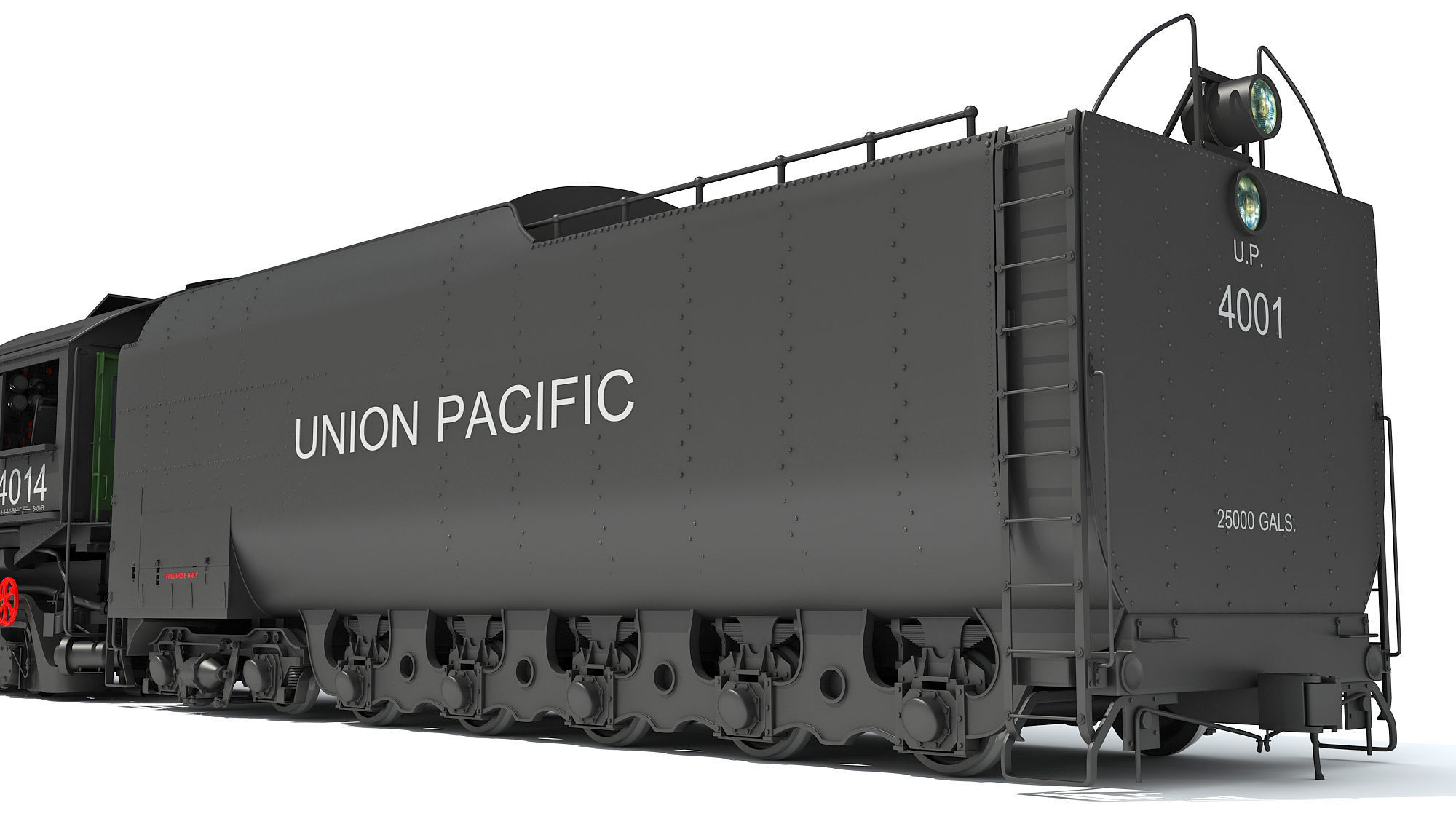 Steam Locomotive Big Boy Train 3D model_17