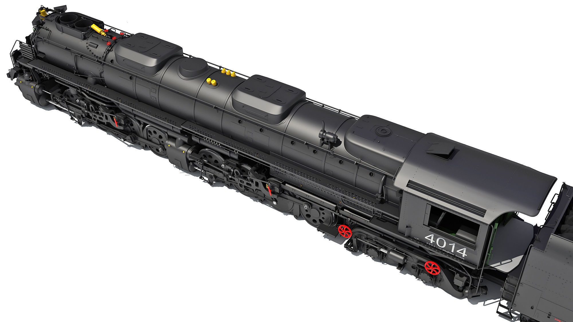 Steam Locomotive Big Boy Train 3D model_21