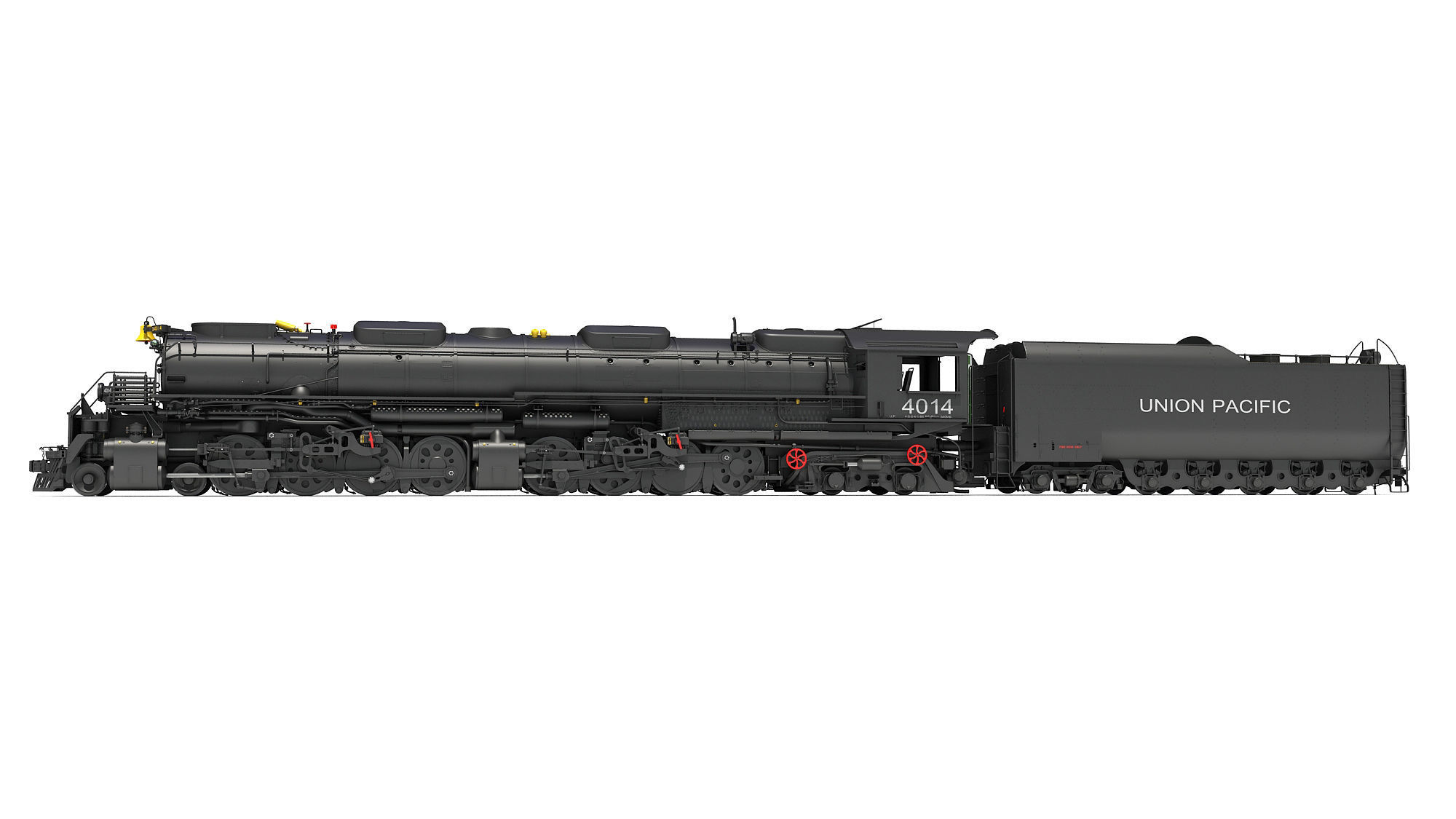 Steam Locomotive Big Boy Train 3D model_1