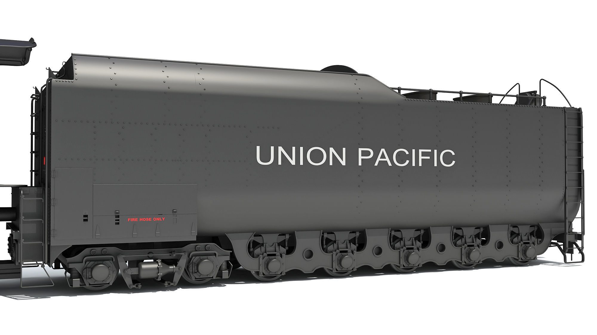 Steam Locomotive Big Boy Train 3D model_16