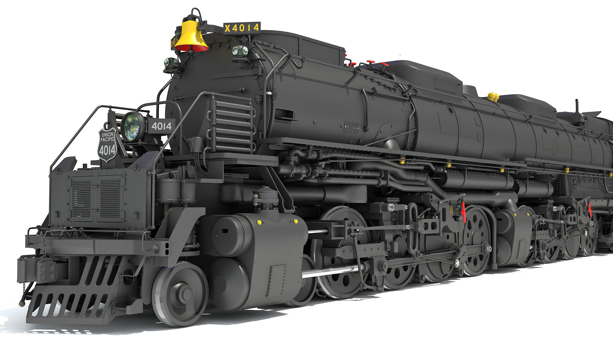 Steam Locomotive Big Boy Train 3D model_13