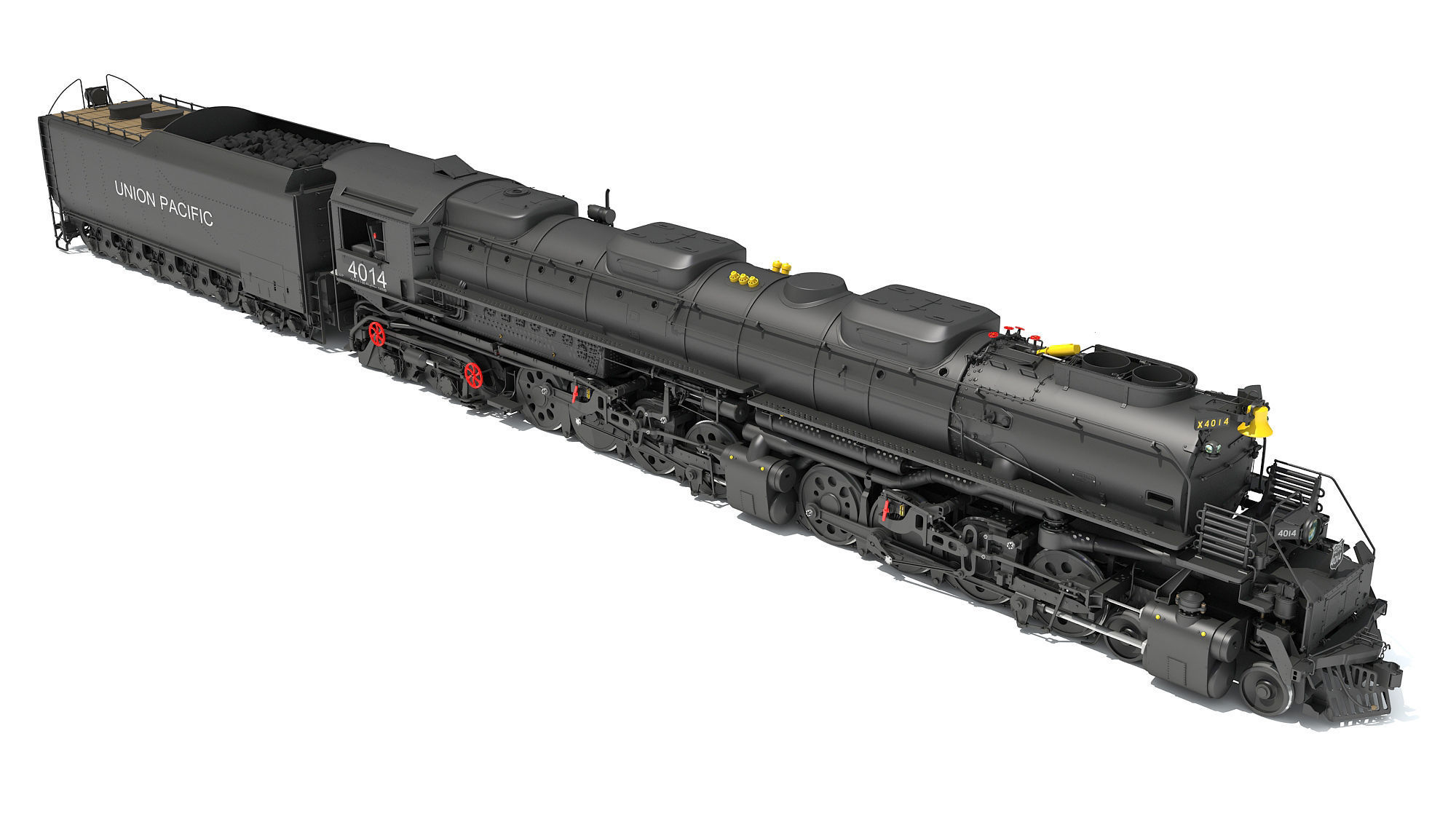 Steam Locomotive Big Boy Train 3D model_9