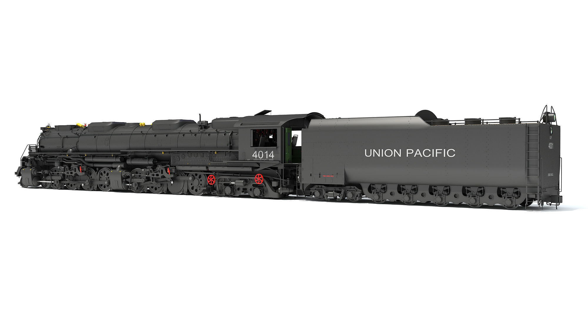 Steam Locomotive Big Boy Train 3D model_3