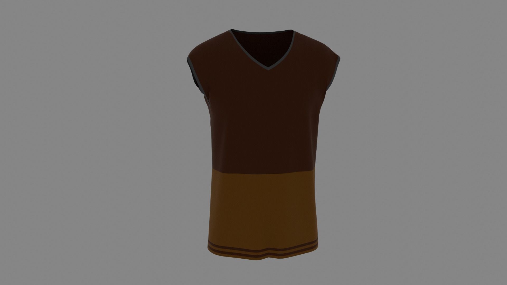 T-shirt mannequin wearing shirt Low-poly 3D model_7