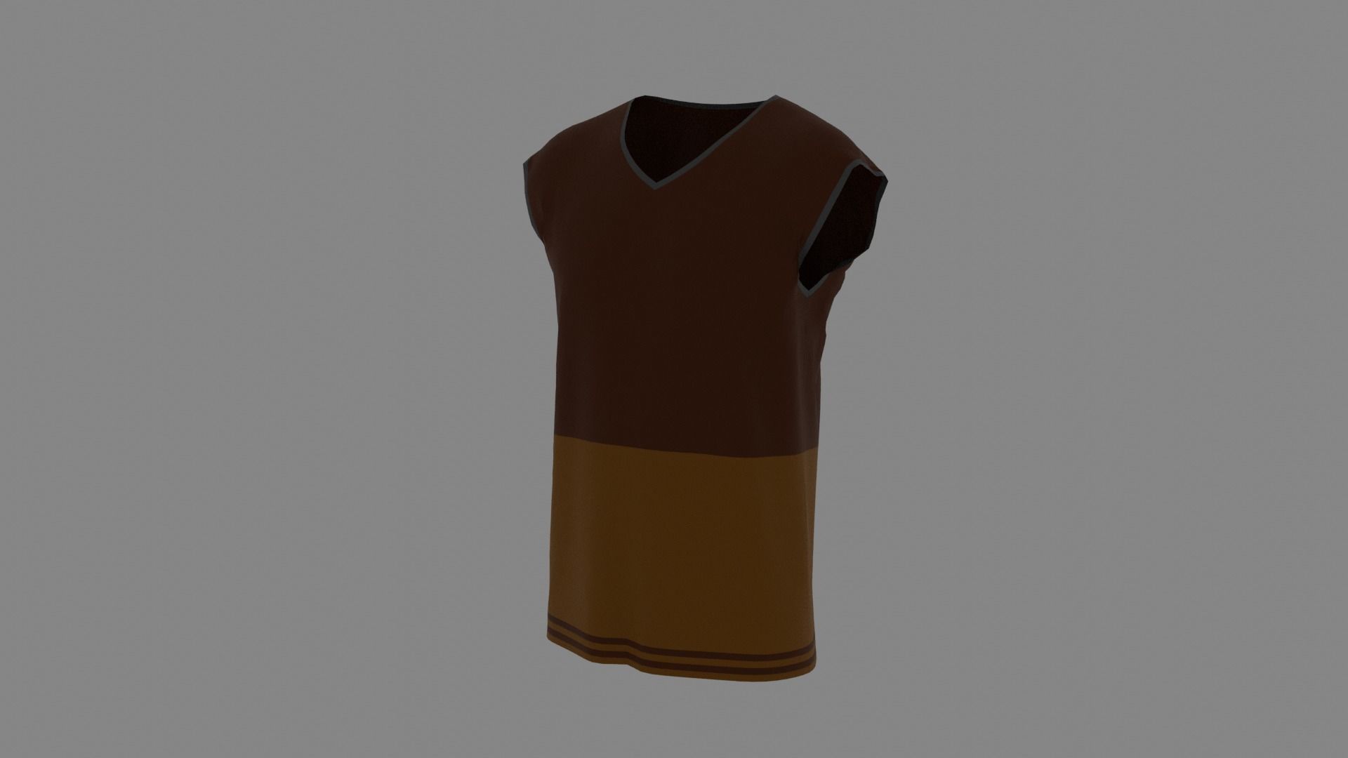 T-shirt mannequin wearing shirt Low-poly 3D model_2