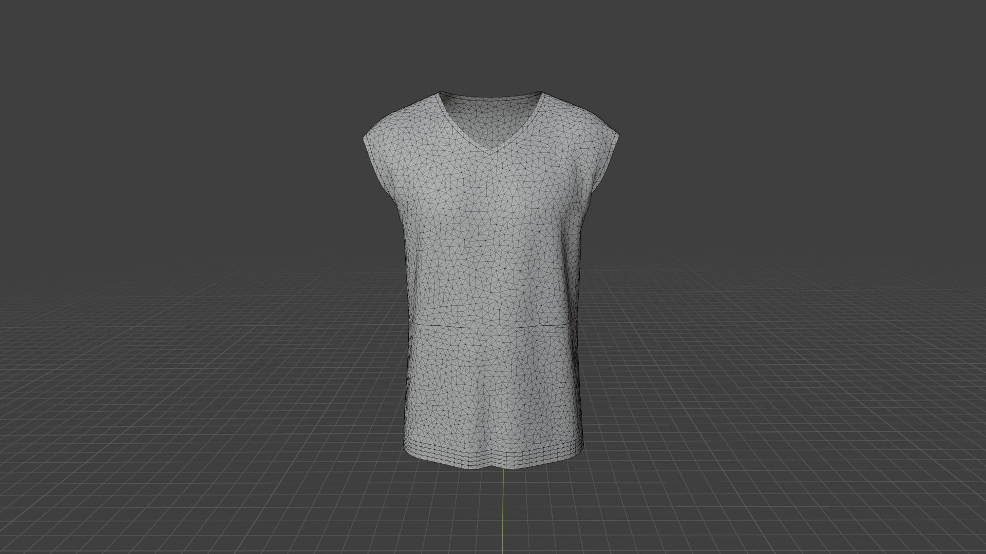 T-shirt mannequin wearing shirt Low-poly 3D model_8