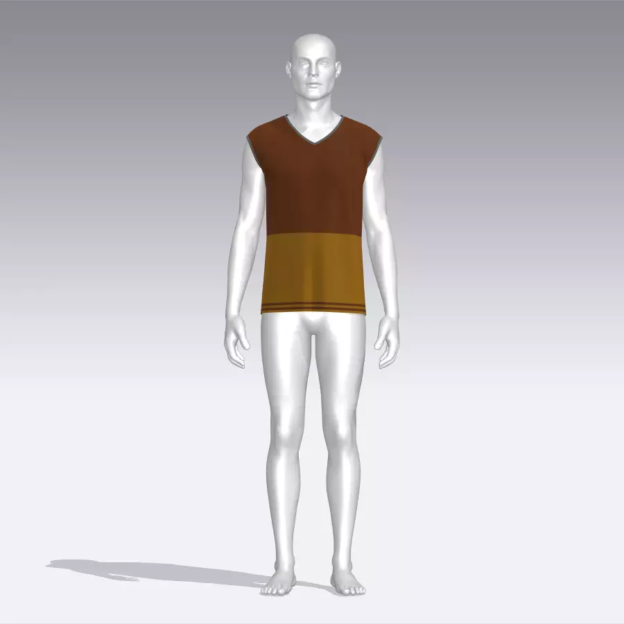 T-shirt mannequin wearing shirt Low-poly 3D model_0