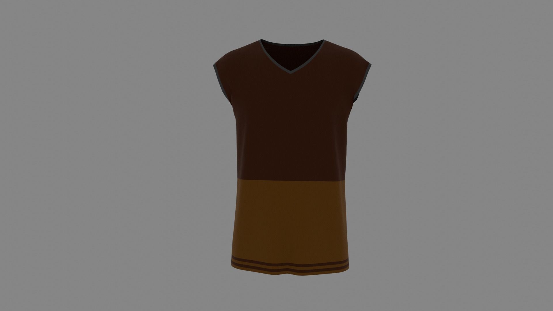 T-shirt mannequin wearing shirt Low-poly 3D model_1