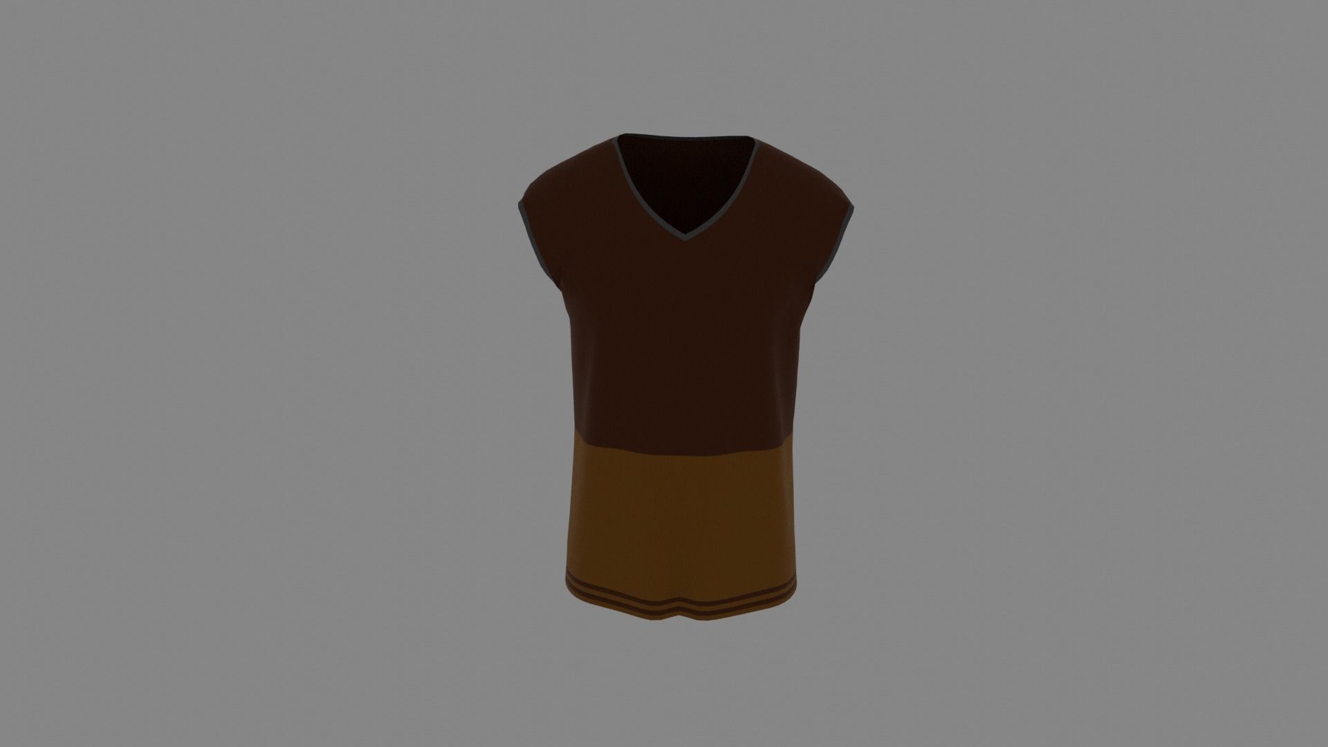 T-shirt mannequin wearing shirt Low-poly 3D model_4