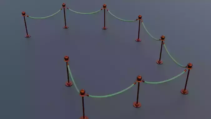 Velvet Rope LowPoly