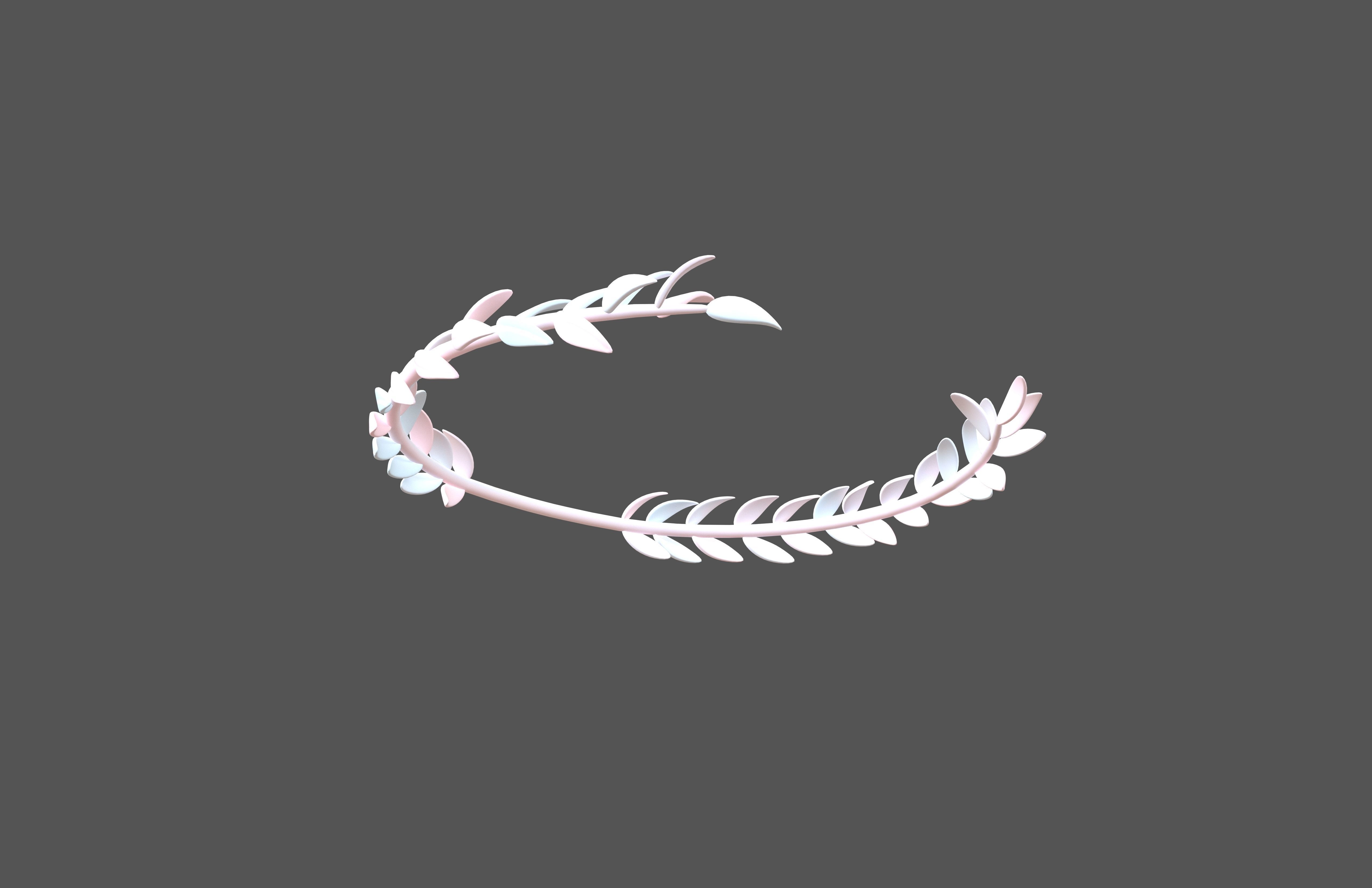 Laurel Wreath Head v1 012 Low-poly 3D model_3