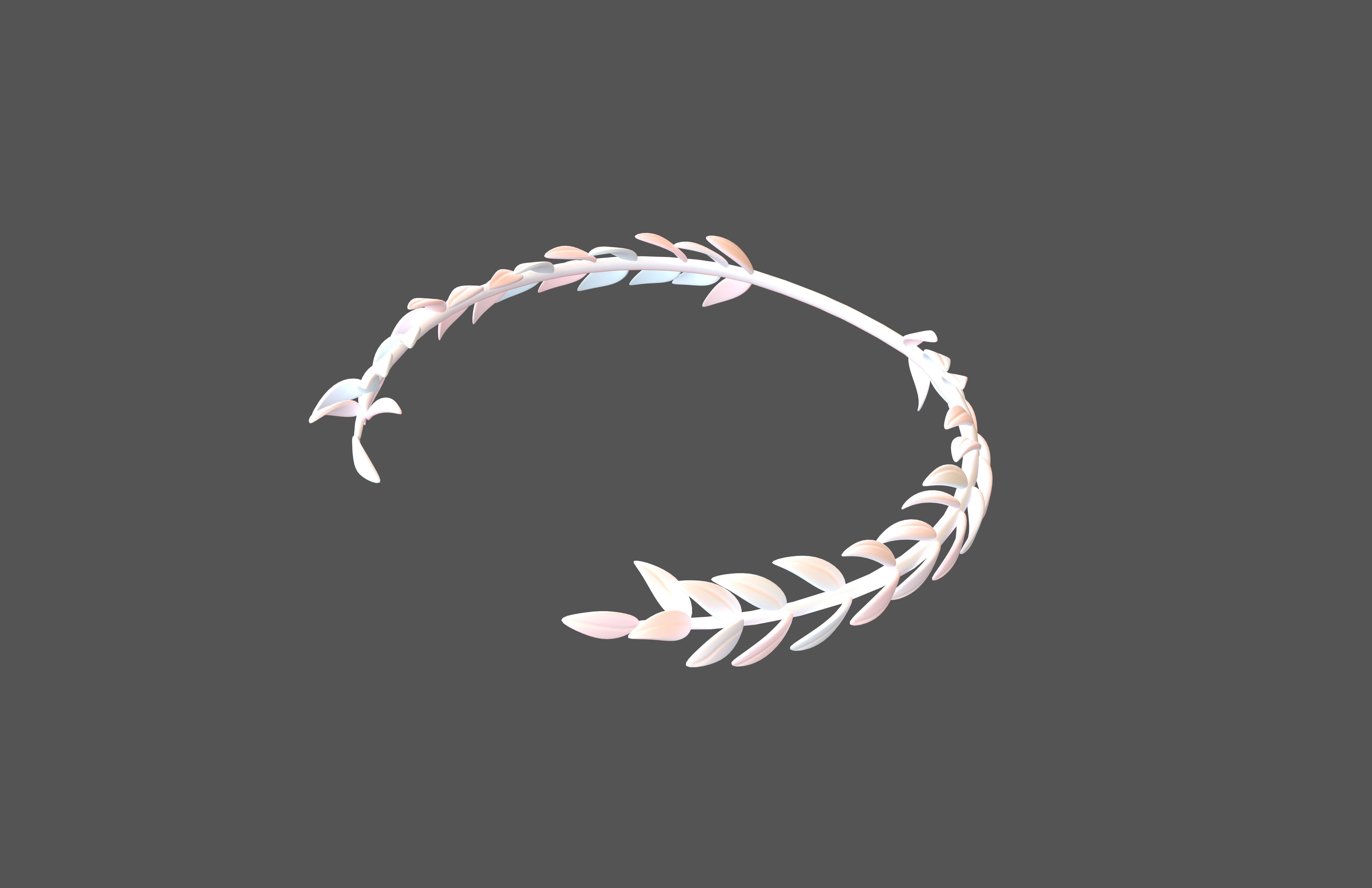 Laurel Wreath Head v1 012 Low-poly 3D model_2