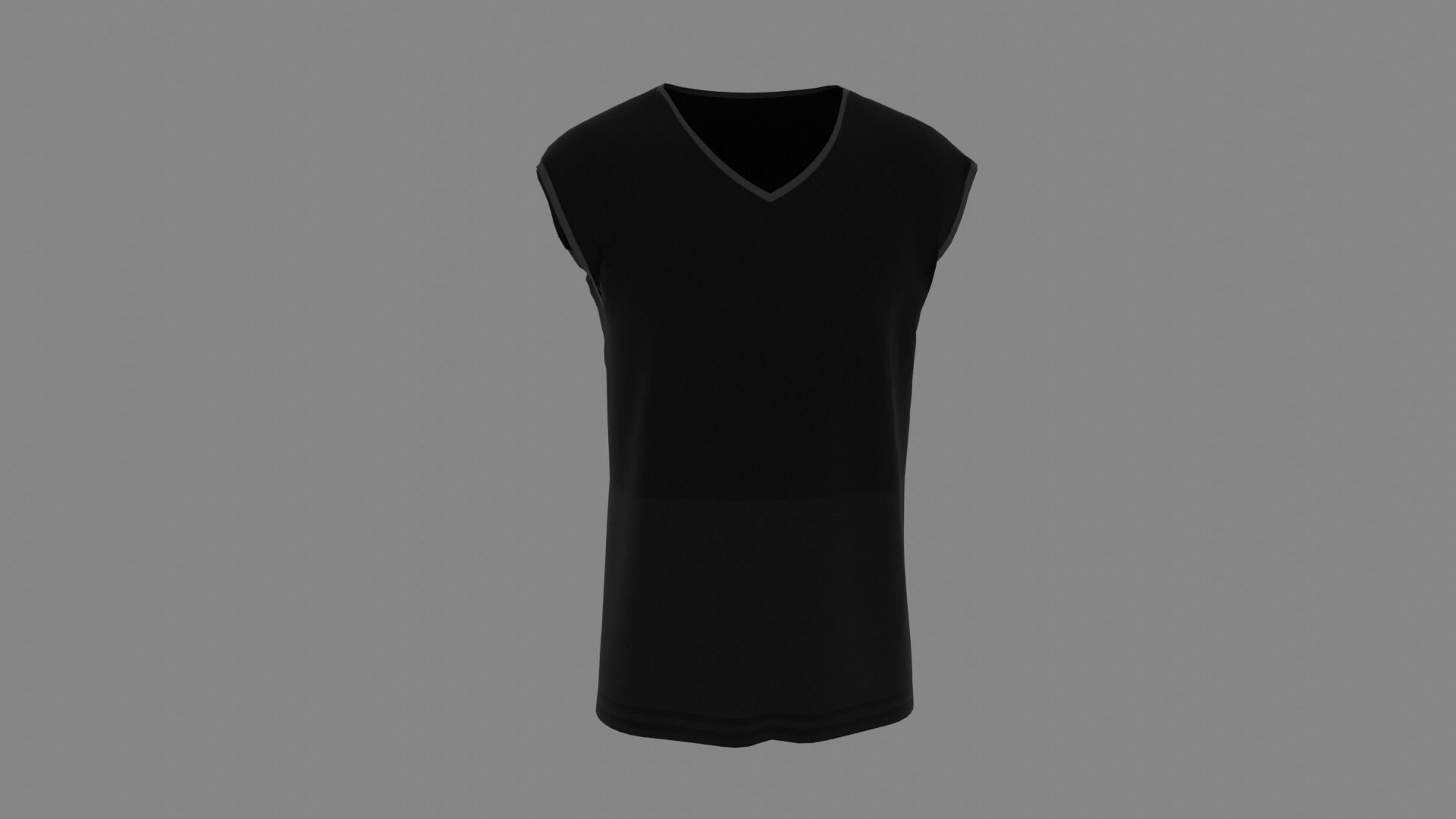 T-shirt male mannequin wearing shirt Low-poly 3D model_7