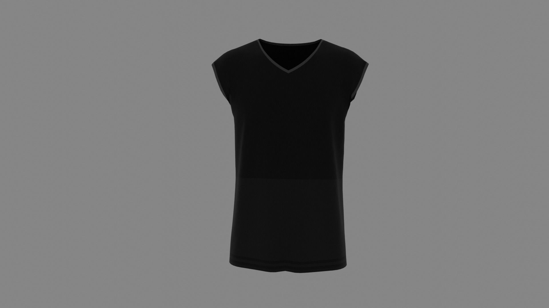 T-shirt male mannequin wearing shirt Low-poly 3D model_1