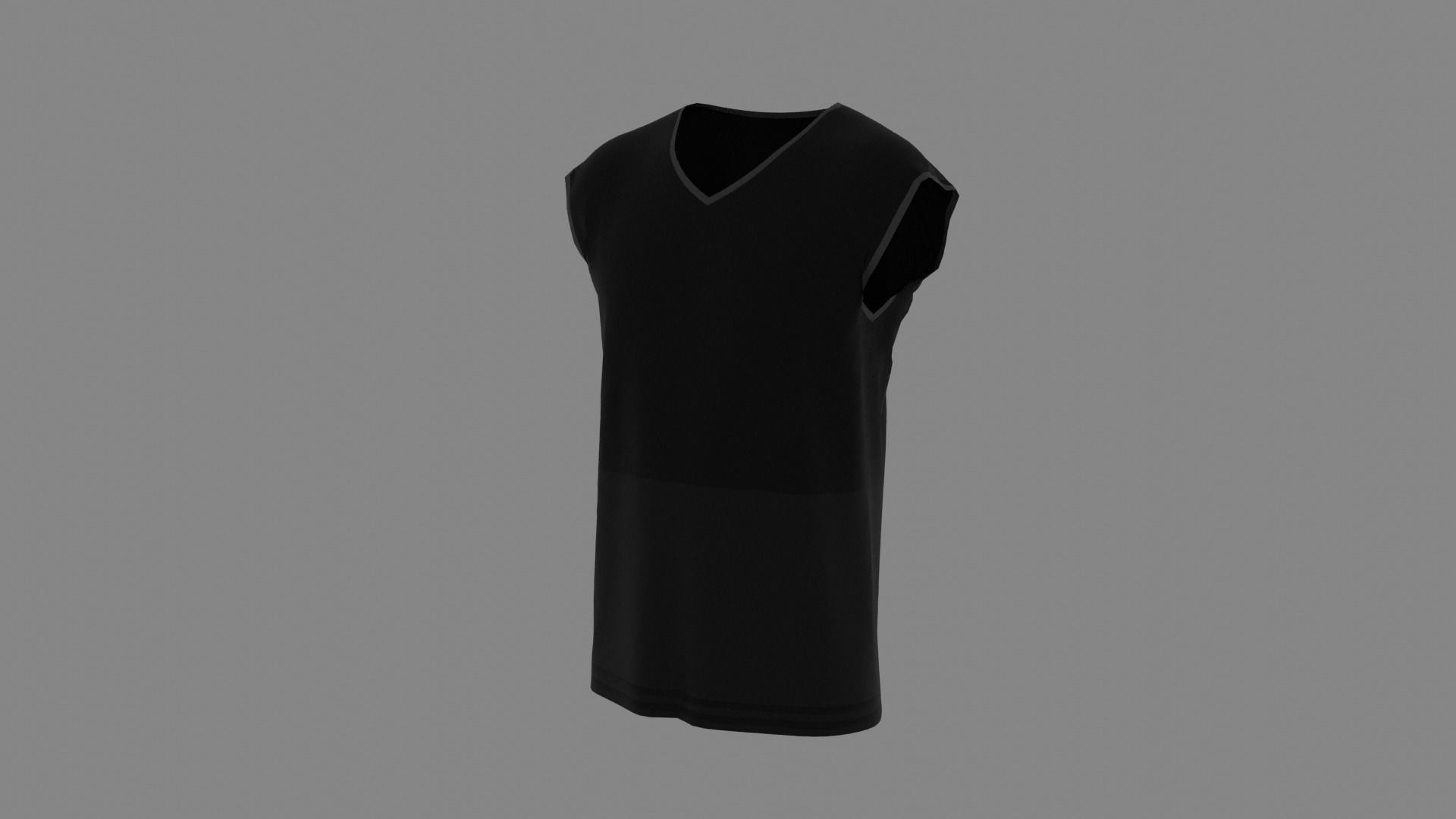 T-shirt male mannequin wearing shirt Low-poly 3D model_2