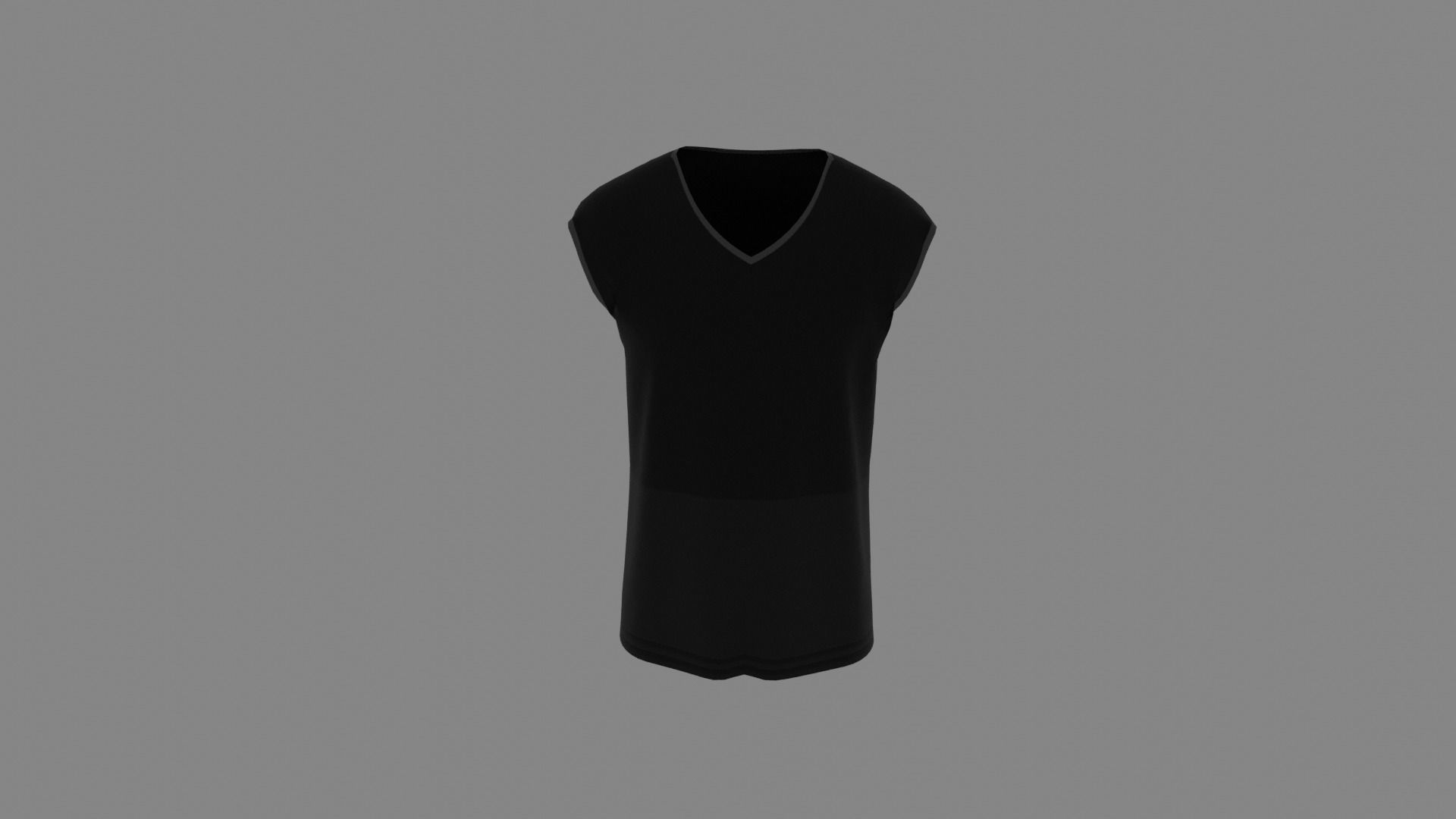 T-shirt male mannequin wearing shirt Low-poly 3D model_4