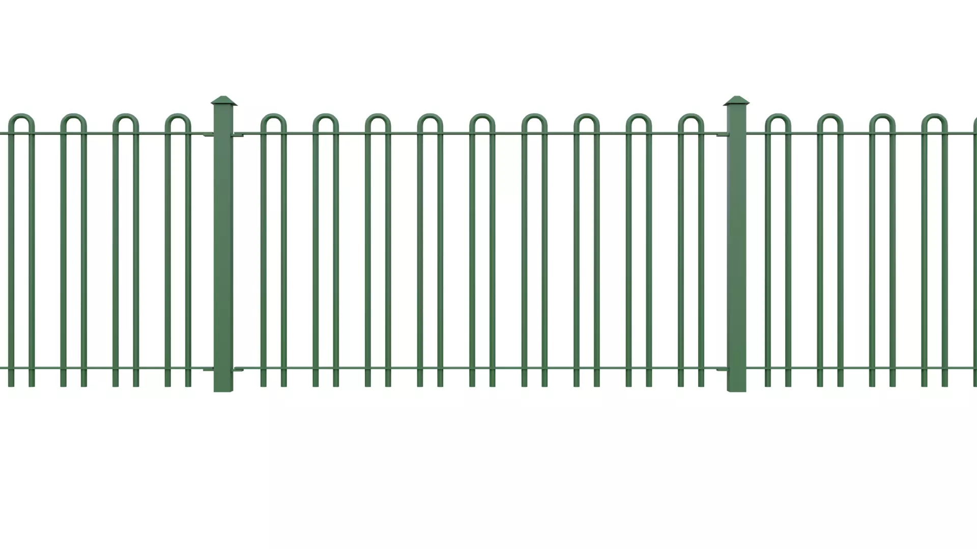 Park Railings Free low-poly 3D model_0