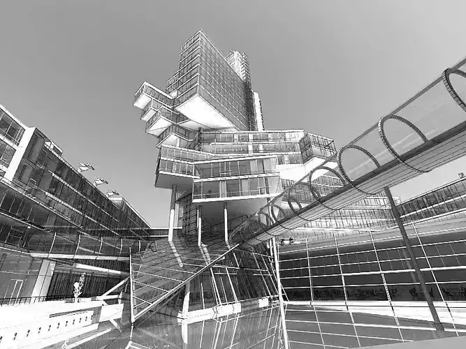 Modern City Center Building