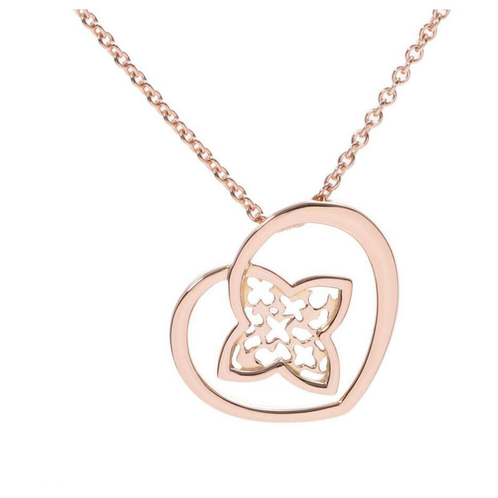 YD260 rose gold heart pendant necklace 3D print model_20