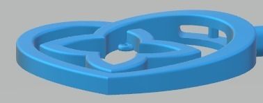 YD260 rose gold heart pendant necklace 3D print model_24