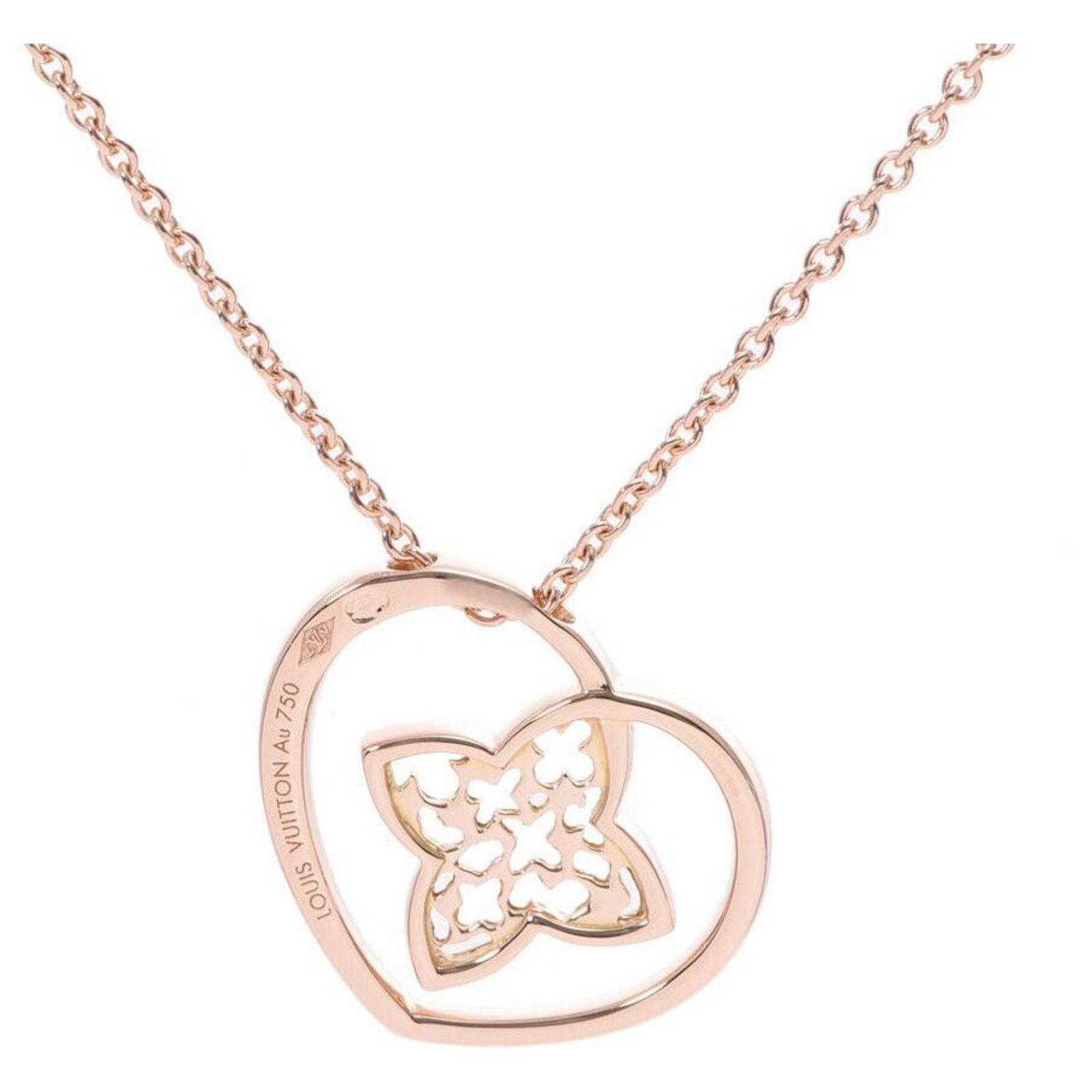 YD260 rose gold heart pendant necklace 3D print model_21