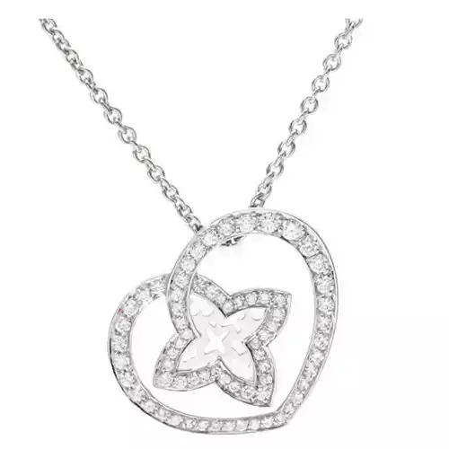 YD260 rose gold heart pendant necklace