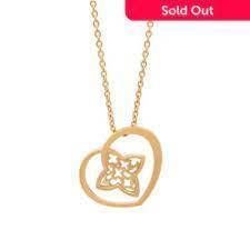 YD260 rose gold heart pendant necklace 3D print model_13