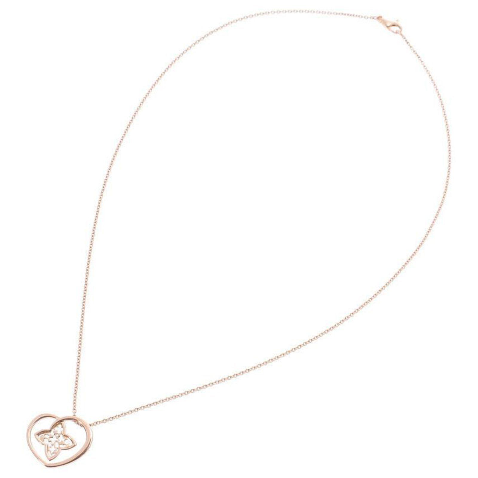 YD260 rose gold heart pendant necklace 3D print model_22