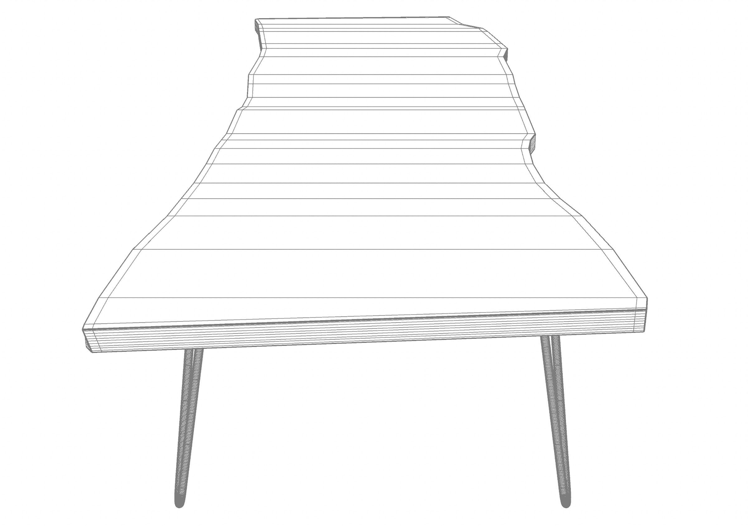 Wooden Conference Room Table 3D model_10