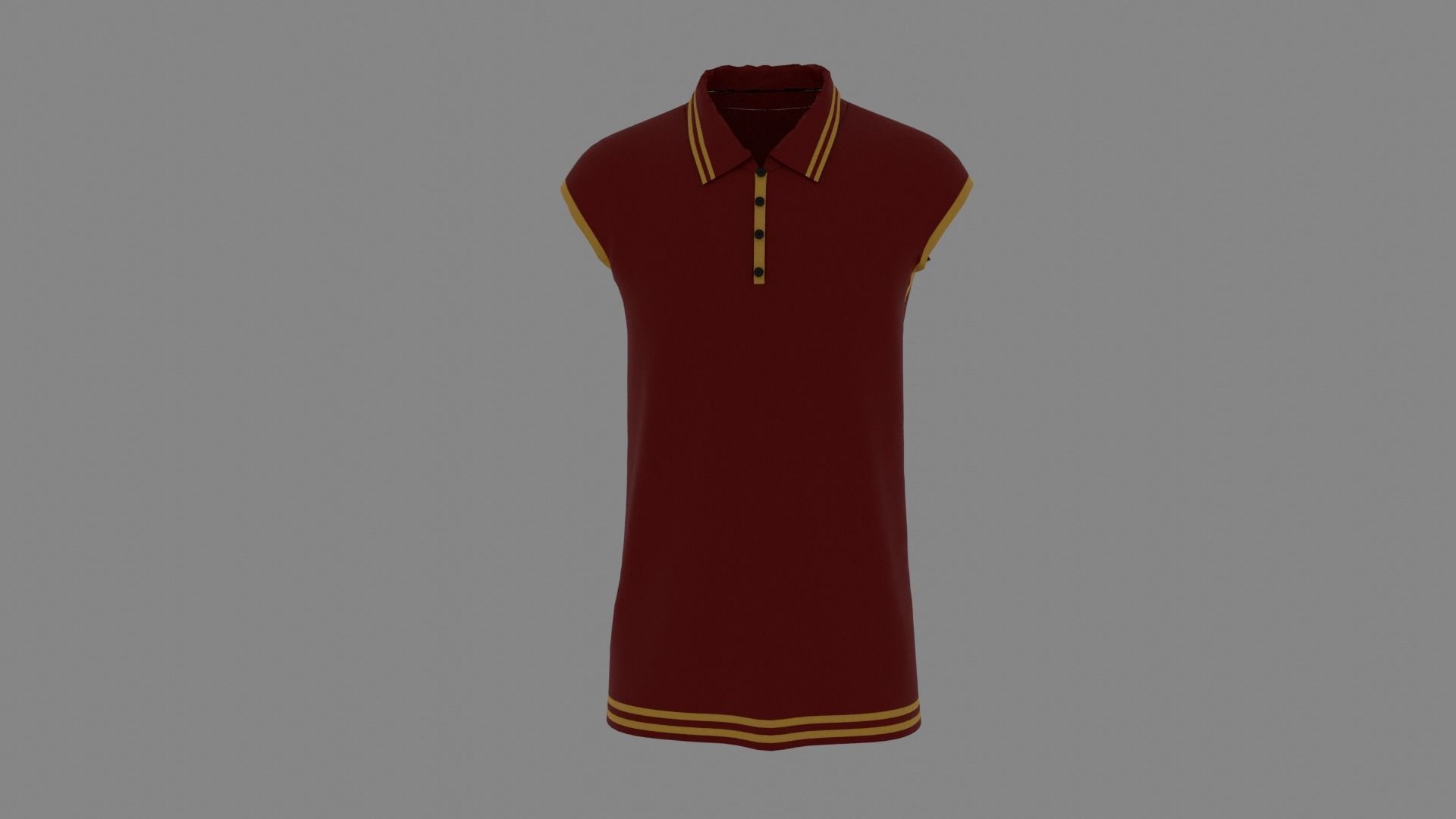 T-shirt male mannequin wearing polo shirt Low-poly 3D model_1