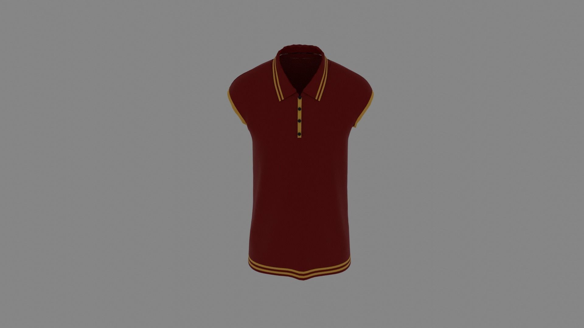 T-shirt male mannequin wearing polo shirt Low-poly 3D model_4