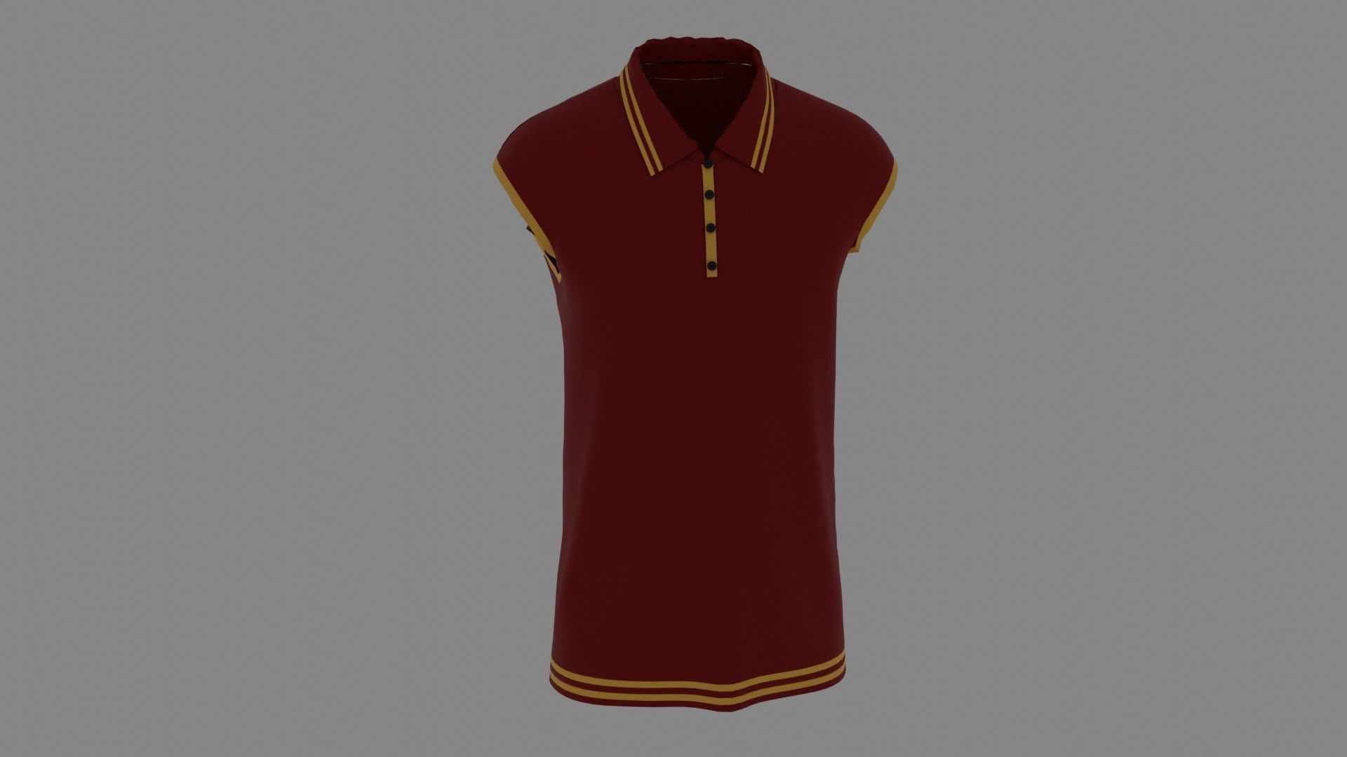 T-shirt male mannequin wearing polo shirt Low-poly 3D model_7