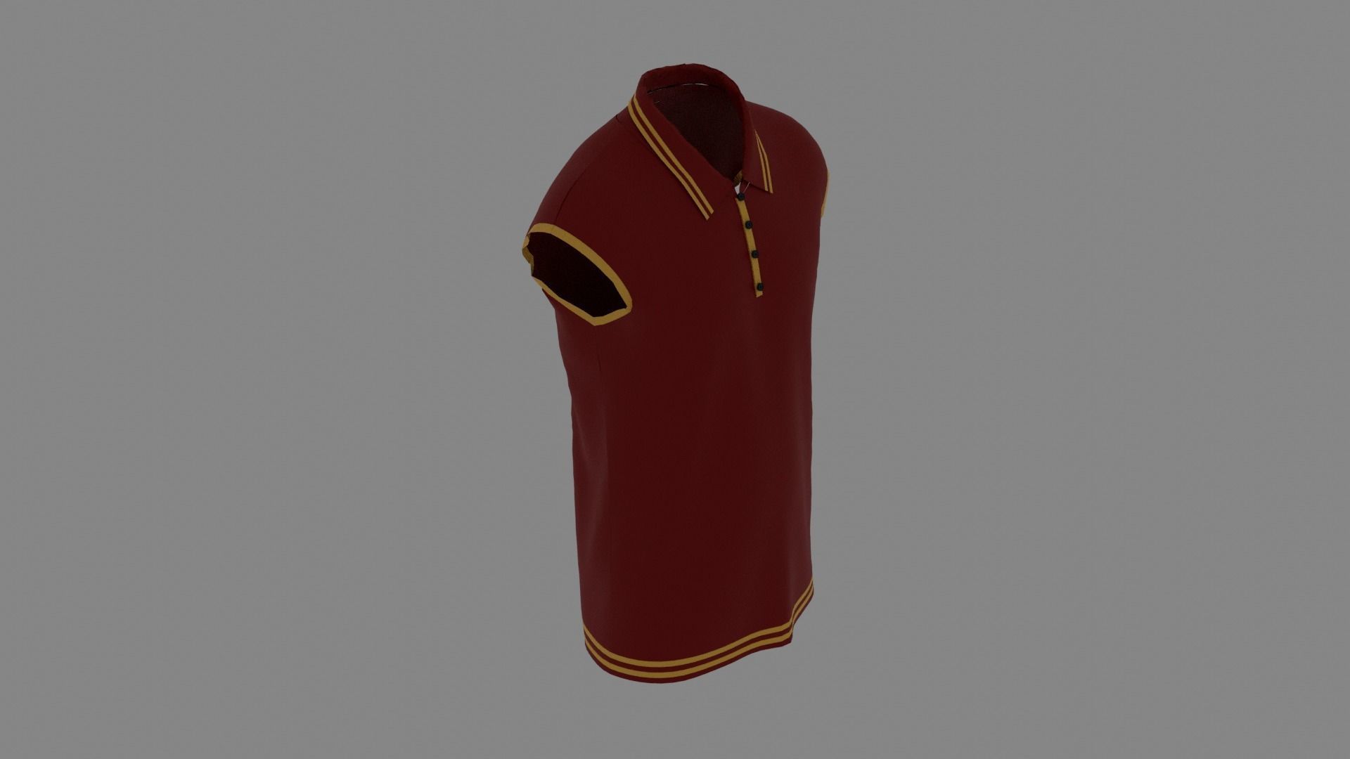 T-shirt male mannequin wearing polo shirt Low-poly 3D model_6