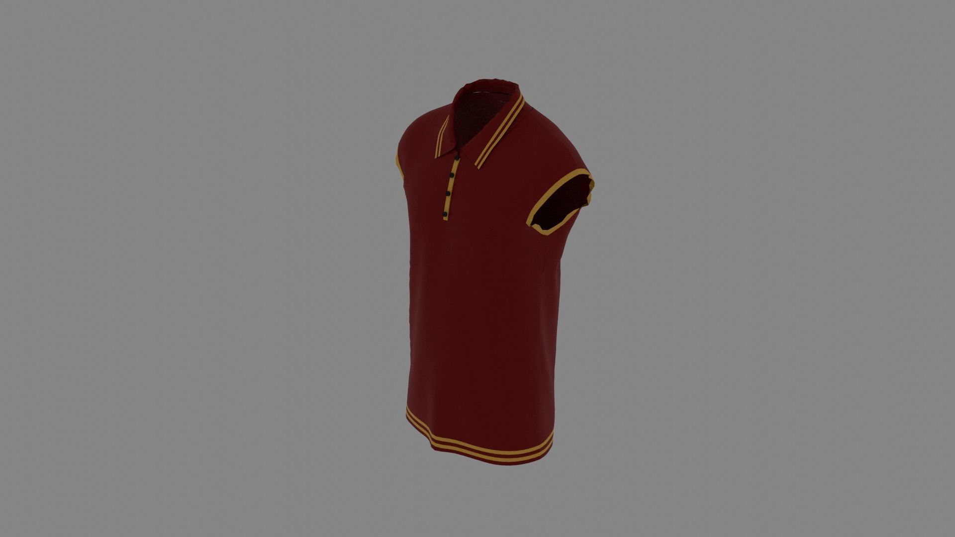 T-shirt male mannequin wearing polo shirt Low-poly 3D model_5