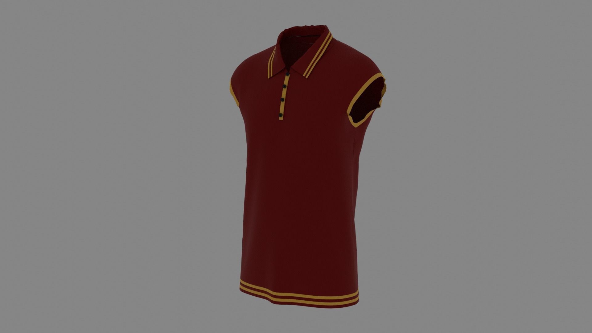T-shirt male mannequin wearing polo shirt Low-poly 3D model_2