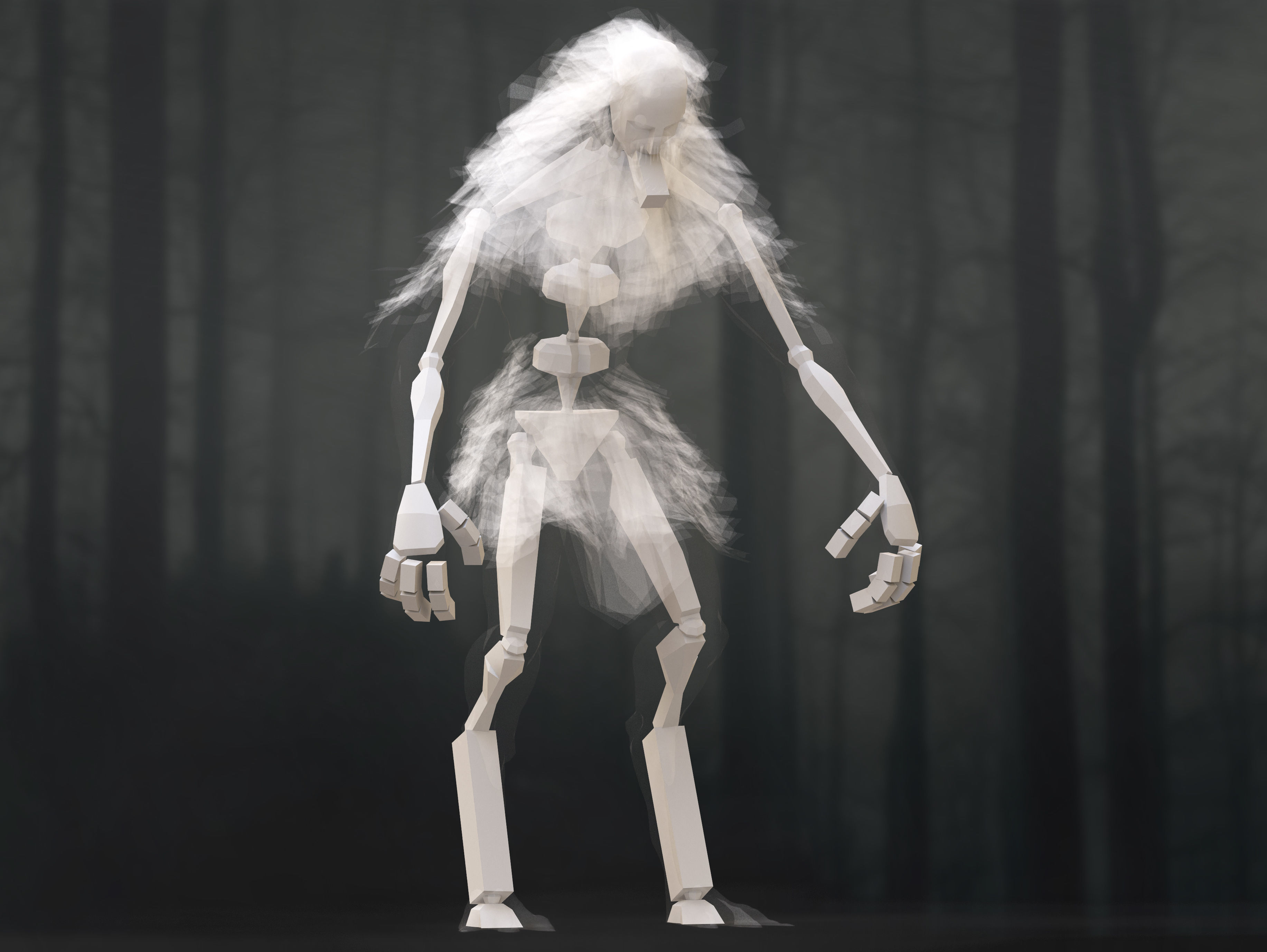 Wendigo Low-poly 3D model_12