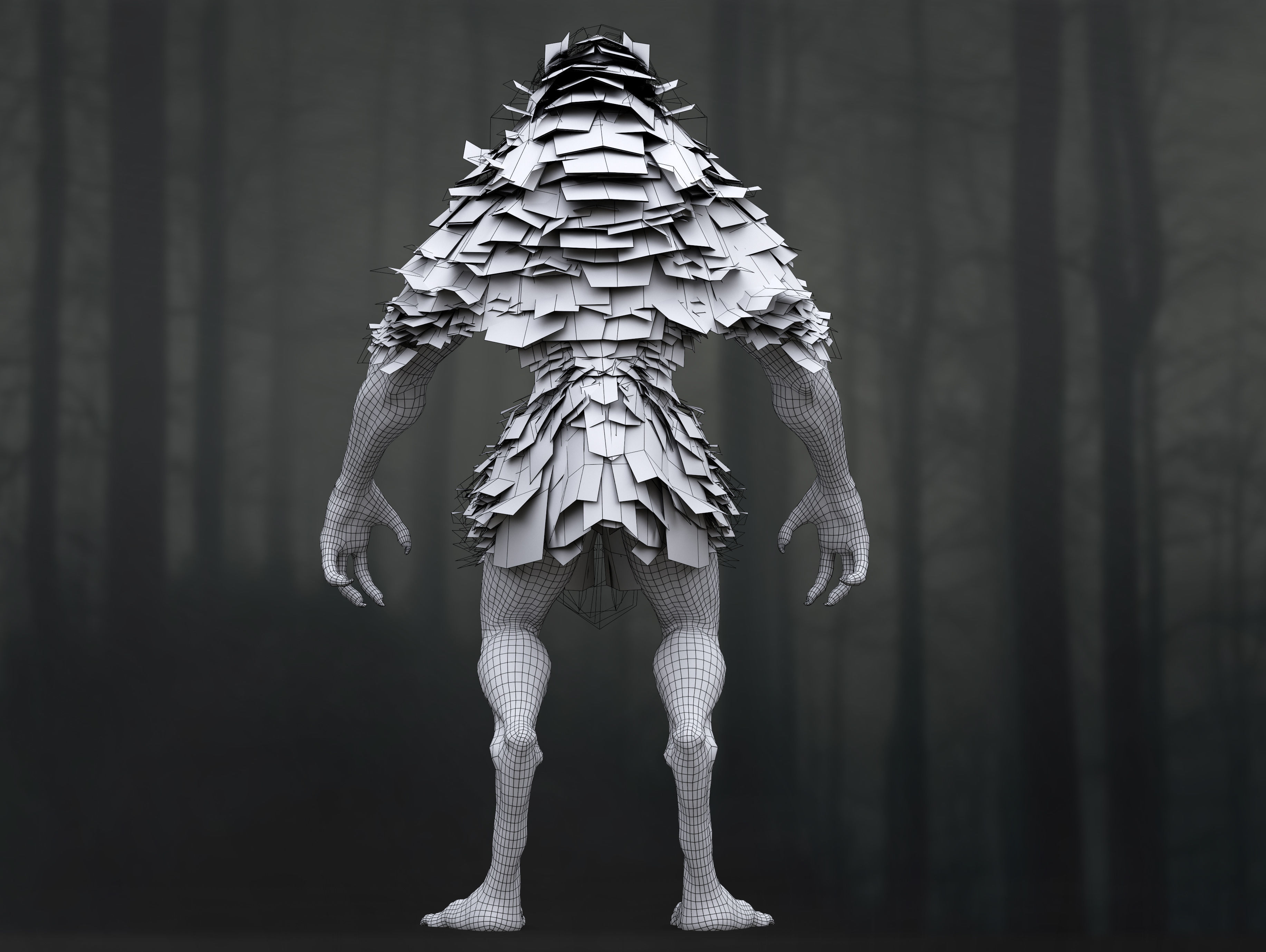 Wendigo Low-poly 3D model_11