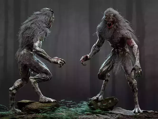 Wendigo  Low-poly 3D model