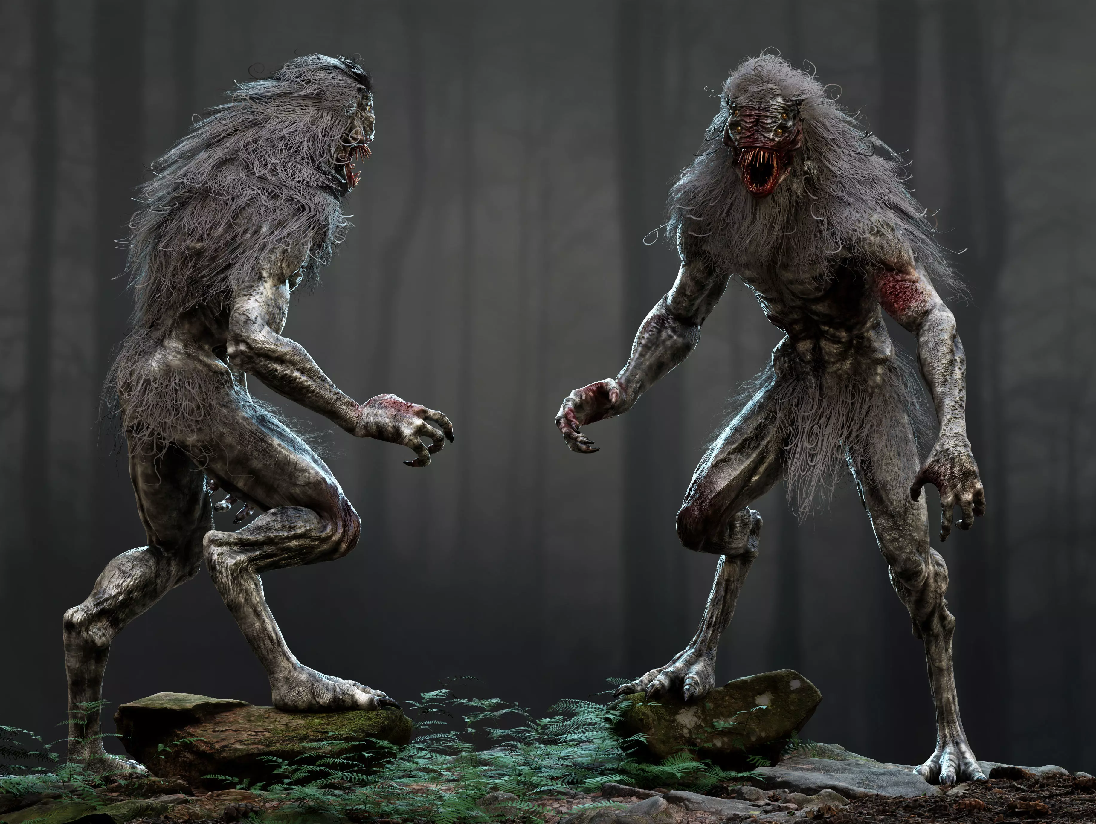 Wendigo Low-poly 3D model_0