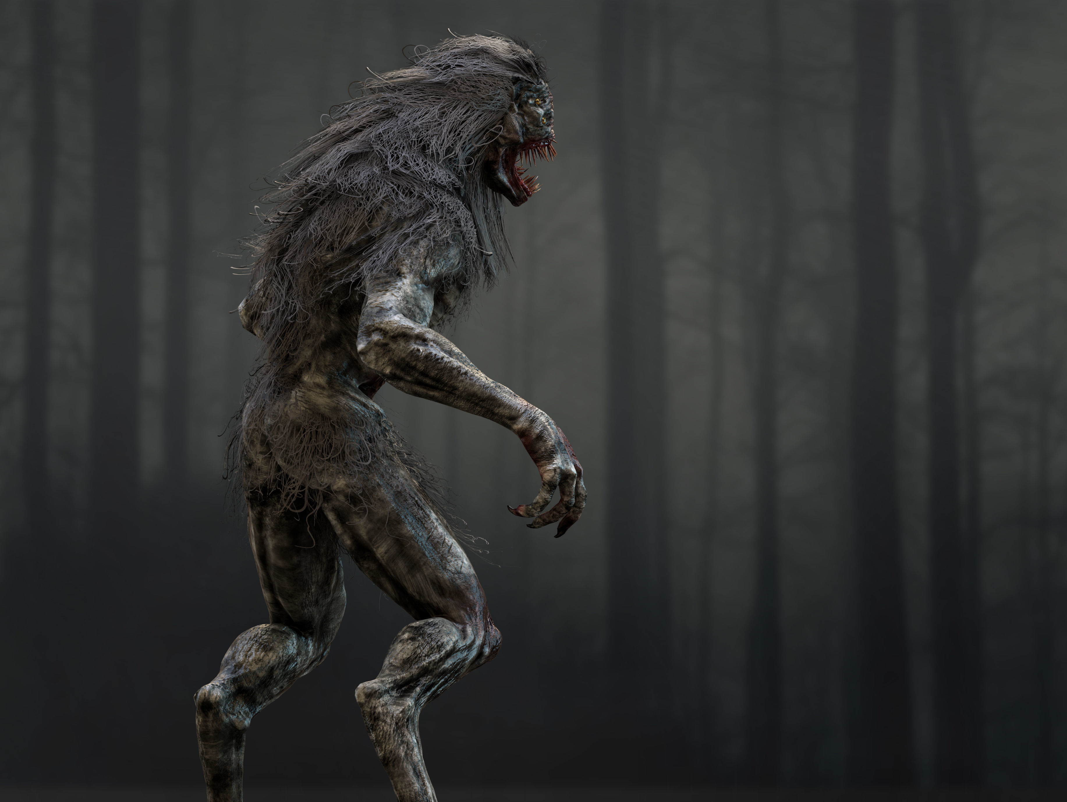 Wendigo Low-poly 3D model_9