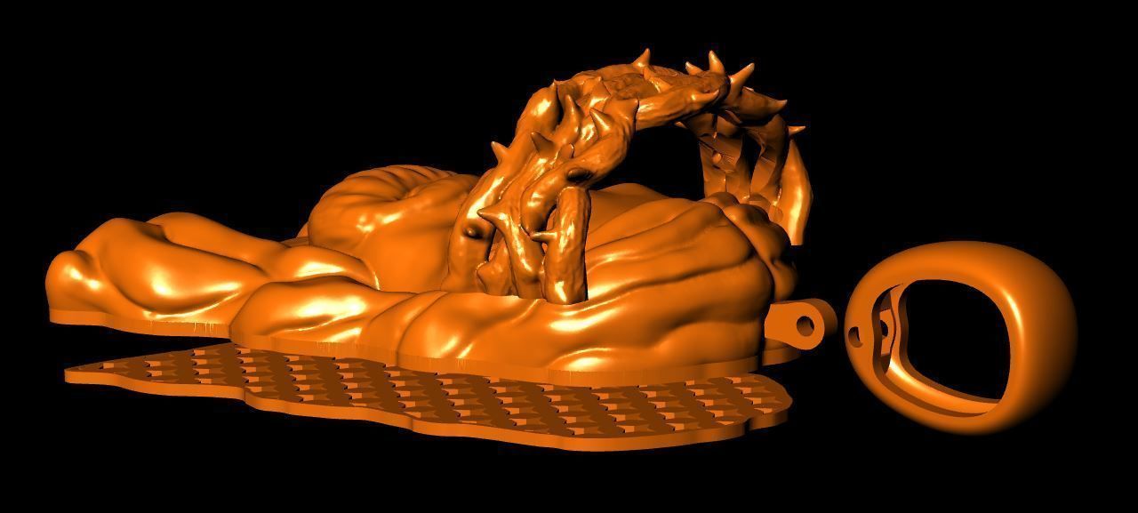 Jesus face pendant 3D model_5