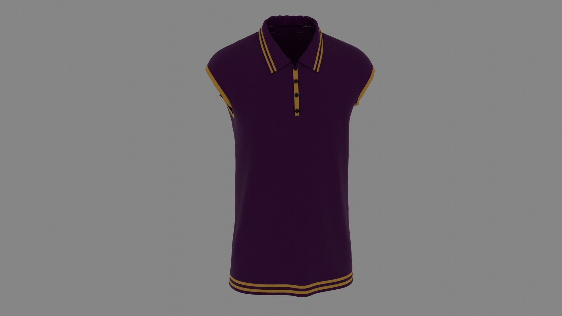 T-shirt mannequin wearing polo shirt Low-poly 3D model_7