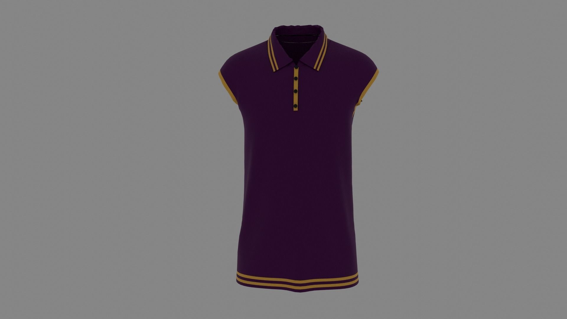 T-shirt mannequin wearing polo shirt Low-poly 3D model_1
