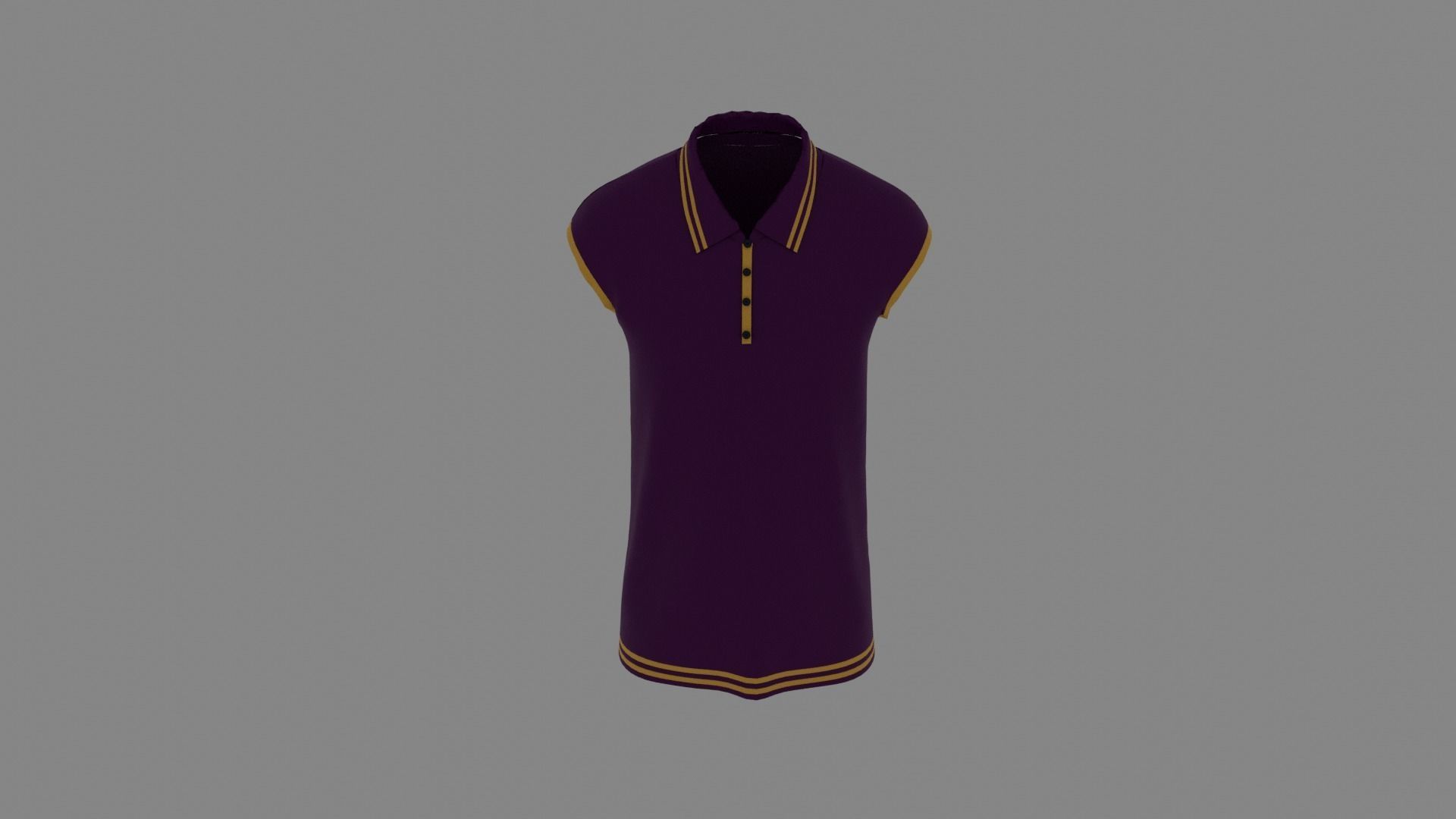 T-shirt mannequin wearing polo shirt Low-poly 3D model_4