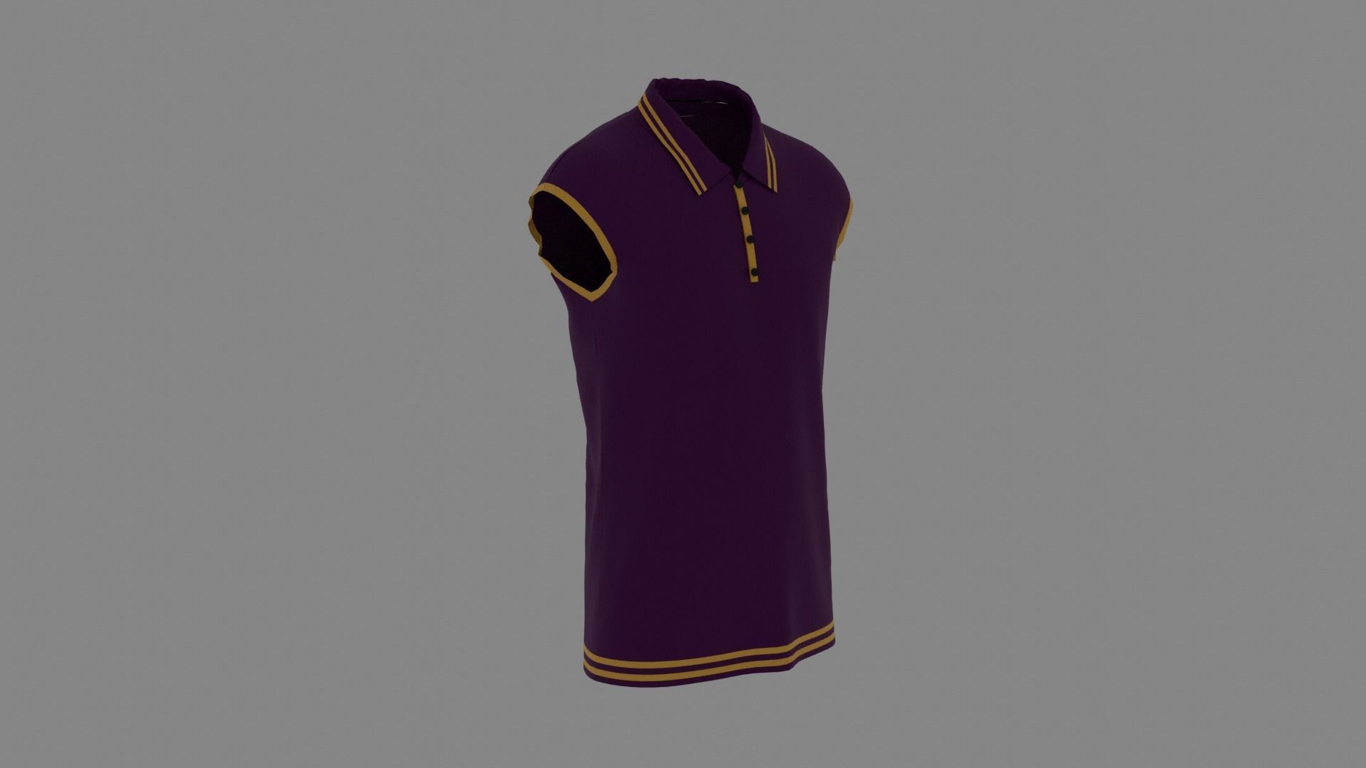 T-shirt mannequin wearing polo shirt Low-poly 3D model_3