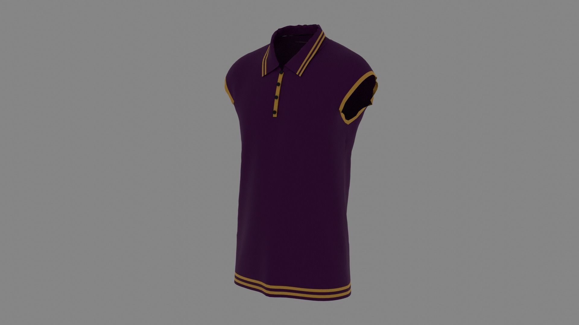 T-shirt mannequin wearing polo shirt Low-poly 3D model_2